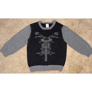 GYMBOREE "Moto Boss" Boys‎ Cotton Motorcycle Sweater size 4T